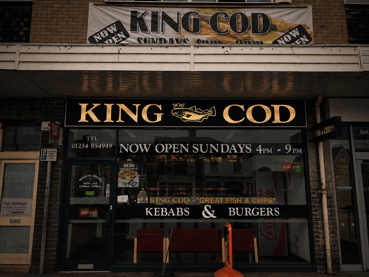 The King Cod shopfront in Kempston