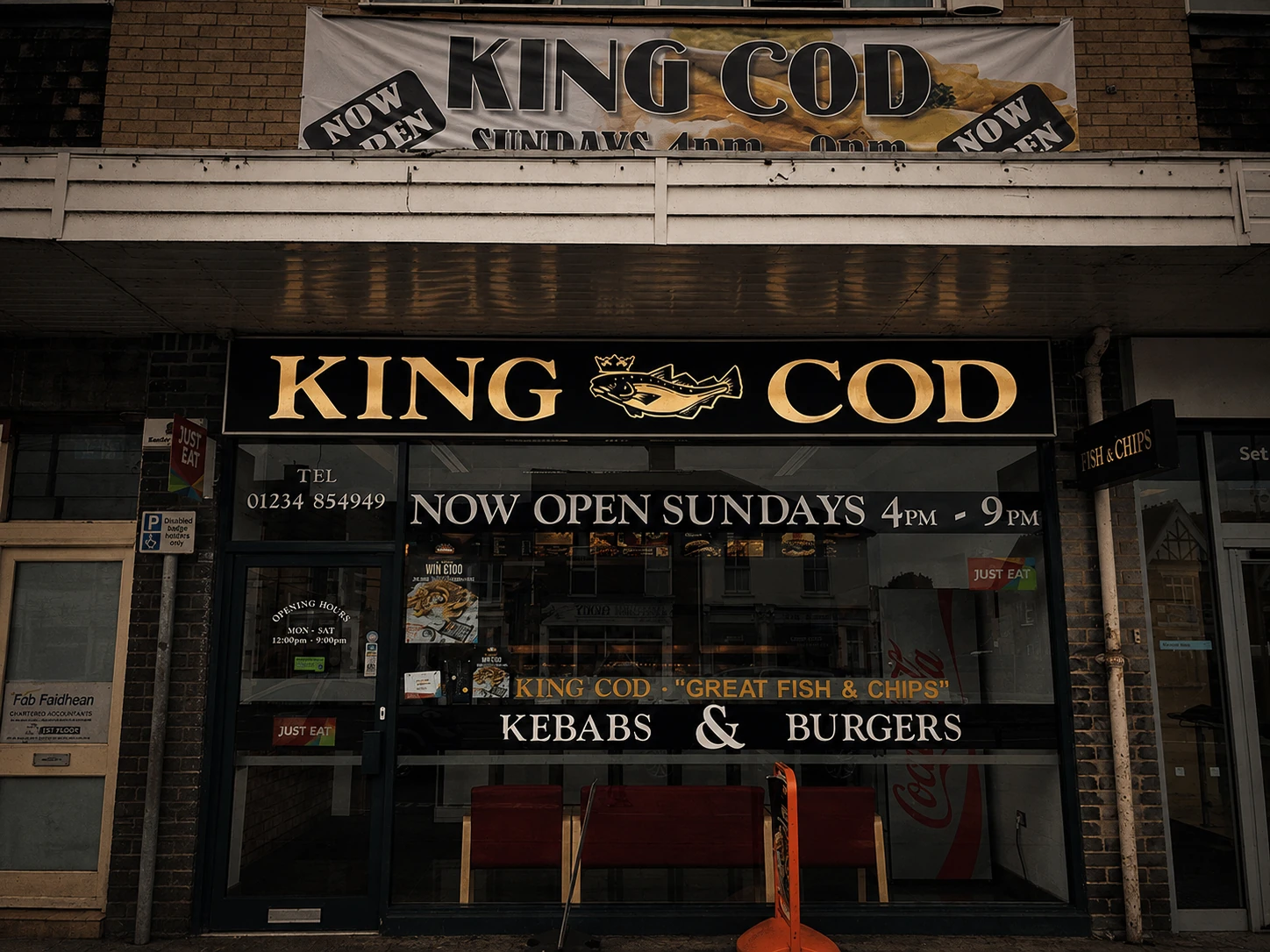 The King Cod shopfront in Kempston